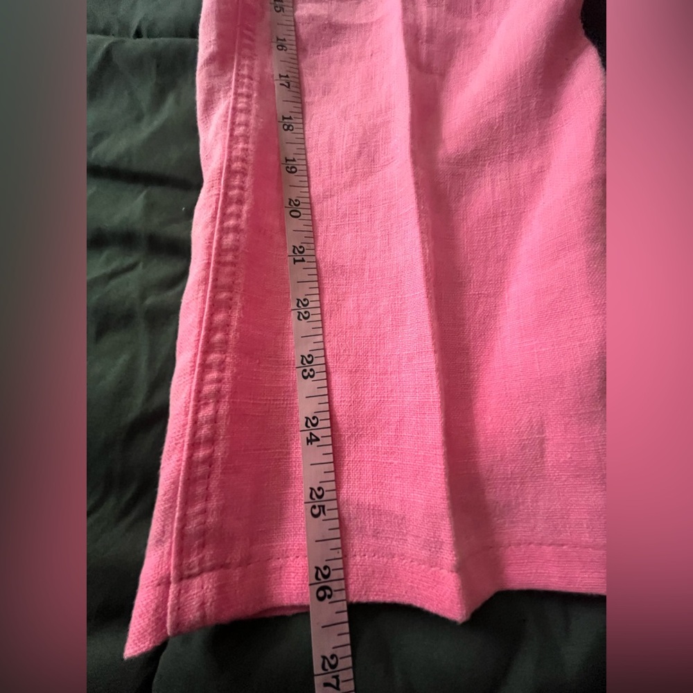 Lilly Pulitzer hot pink linen pants waist size 30” tag sized large - Picture 11 of 12
